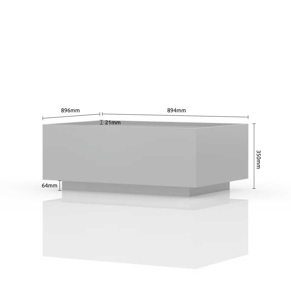 Konferenční stolek PIANO KLS-2F bílá lesk