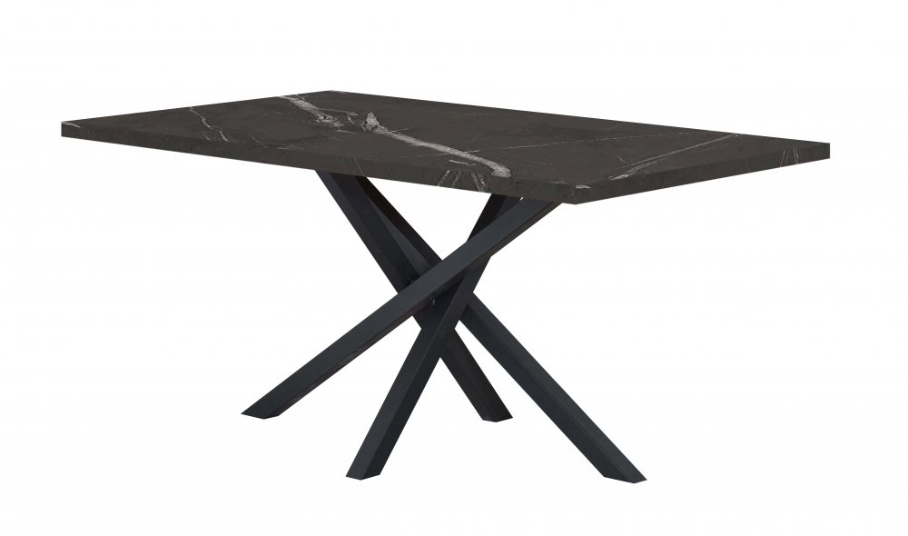 Jídelní stůl PABLO X - mramor černý 160 × 90