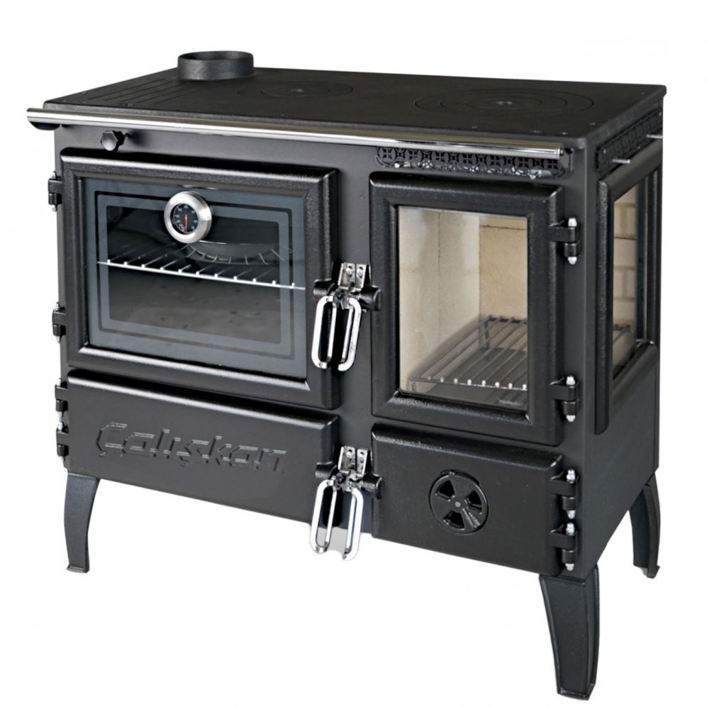 Sporák na tuhá paliva GURMET 3D L - černý