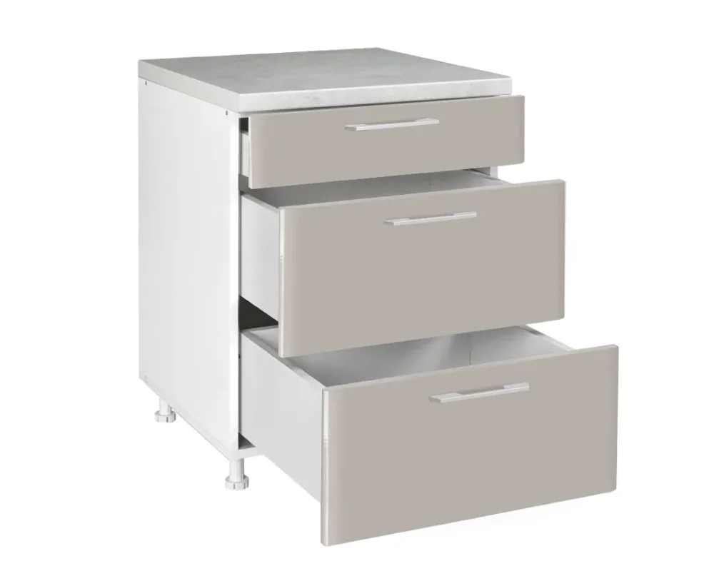 Levně Spodní skříňka IN MDF D 60 3F B - cashmere lesk
