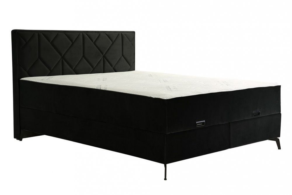 Dvoulůžková postel OMEGA - černá 180 × 200 cm
