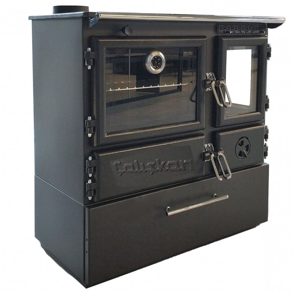 Sporák na tuhá paliva GURMET 3D-BOX L - černý