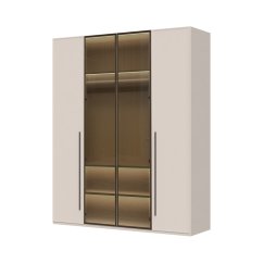 Sestava skříní prosklená OPERA - P4-2AL/OP - Cashmere lak mat