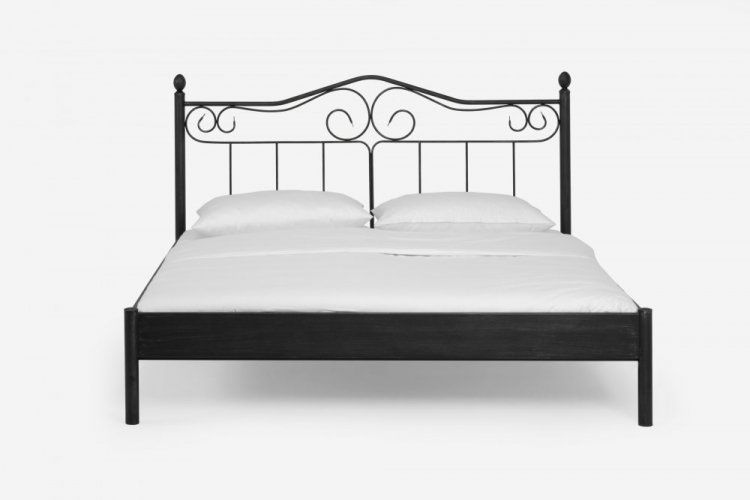 Dvoulůžková postel MERCURY-PALERMO (černostříbrná)