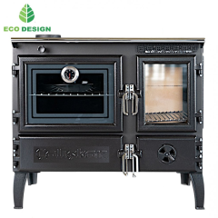 Sporák na tuhá paliva GURMET 3D L - černý