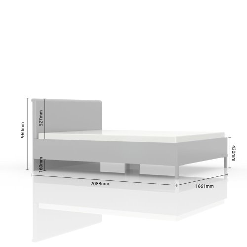 Postel ONYX - KR160-ON antracit lesk/ořech pacific lesk