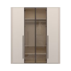 Skříň prosklená s osvětlením RONDO - P4R-2AL/RO - Cashmere lak mat