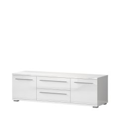 Televizní stolek PIANO TV150-2K2F/PN bílá lesk