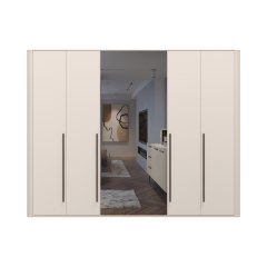 Skříň se zrcadly a osvětlením RONDO - P6R-2OG/RO - Cashmere lak mat