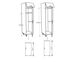 Spodní skříňka Rustic FRIZ 60 B - bílá