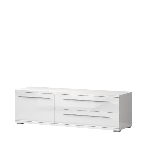 Televizní stolek PIANO TV150-1K2F/PN bílá lesk