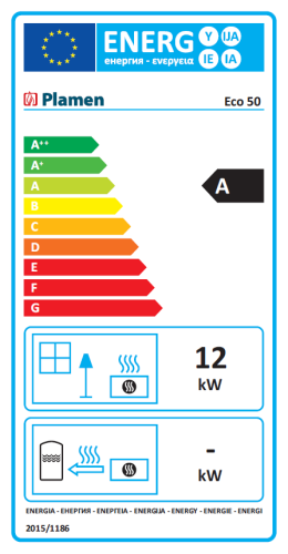 PLAMEN Litinová krbová kamna ECO 50 - černá