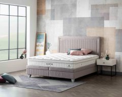 Čalouněná postel LUCA NEW s matrací - šedá