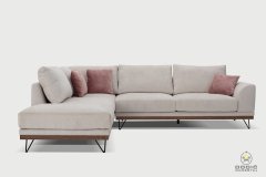 Rohová sedací souprava RENE S02 - béžová