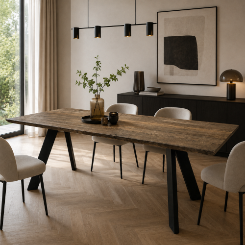 Vystavený jídelní stůl WALLIS 220 × 100 cm – Swiss dub