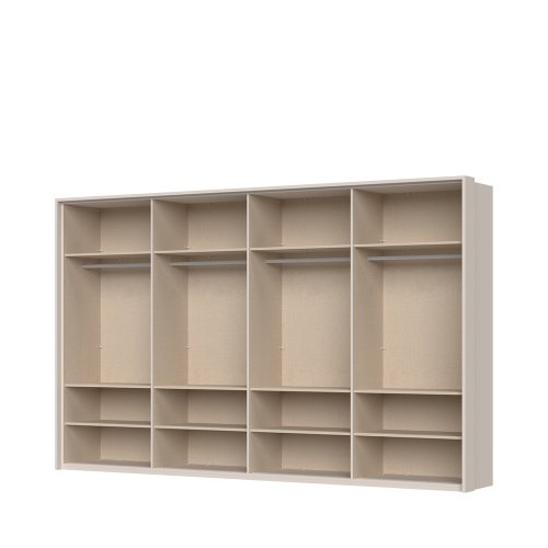 Sestava skříní s rámem a osvětlením OPERA - P8B/OP - Cashmere lak mat
