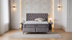 Čalouněná postel DELUXE - šedá
