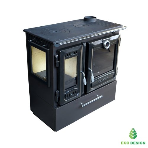 CALISKAN Sporák na tuhá paliva LABE 3D-BOX - černý