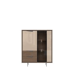 Vitrína V112-3K2F/LF - 112x133x40 cm