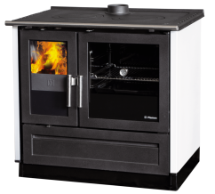 Sporák na tuhá paliva PLAMEN 910 GLAS - bílý