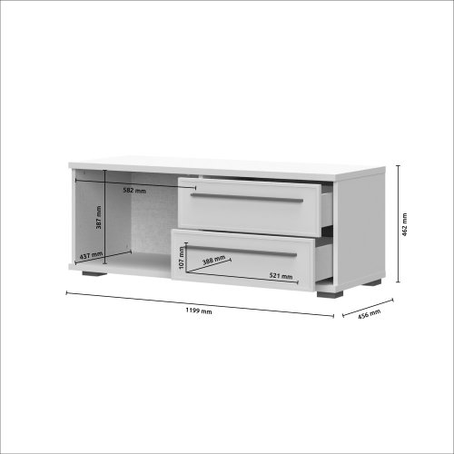 TV komoda OPERA - TV120-1K2F/OP - Cashmere lak mat