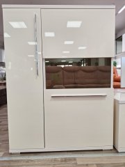 Vitrína PIANO V90-2KS/PN béžová lesk