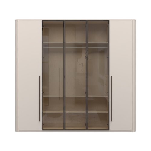 Skříň prosklená s osvětlením RONDO - P5R-3AL/RO - Cashmere lak mat