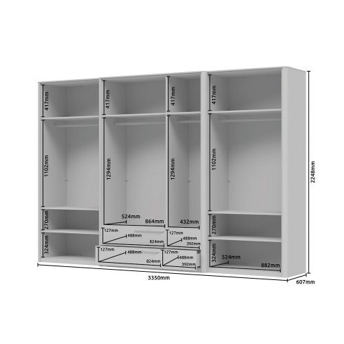 Skříň AIR - P72/AI - Pepper bílá lak mat
