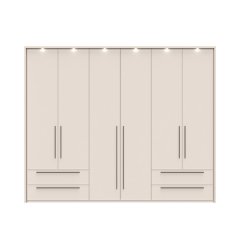 Sestava skříní s rámem a osvětlením OPERA - P64B-2/OP - Cashmere lak mat