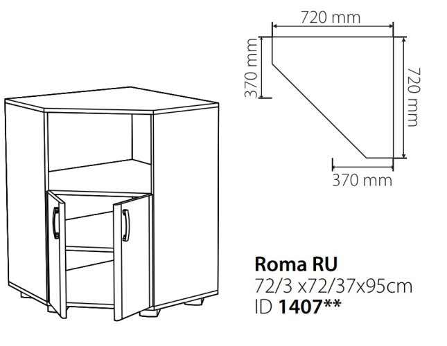 Komoda ROMA RU - dub artisan