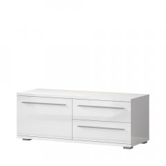 Televizní stolek PIANO TV120-1K2F/PN bílá lesk