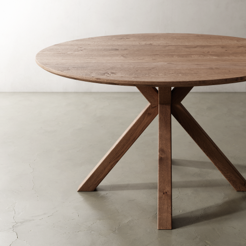 Jídelní stůl z masivu TREE TABLE kulatý - Rozměr: 130 cm
