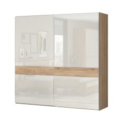 Skříň GALA - PK230/GL pacific ořech/béžová lesk