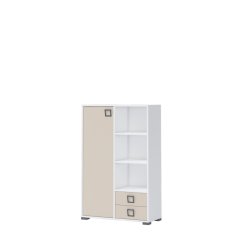Komoda KIKI - K12 - bílá/písek