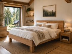 Vystavená postel Dico Möbel 180 × 200 cm s matrací MATIS Megalux – dub bělený, olej