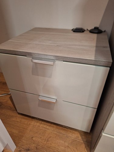 Noční stolek 2F EL - dub severský/písek lesk