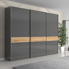 Skříň ONYX - PK281/ON antracit lesk/ořech pacific lesk
