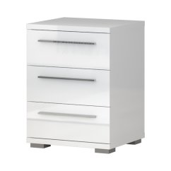 Noční stolek PIANO NS3/PN bílá lesk