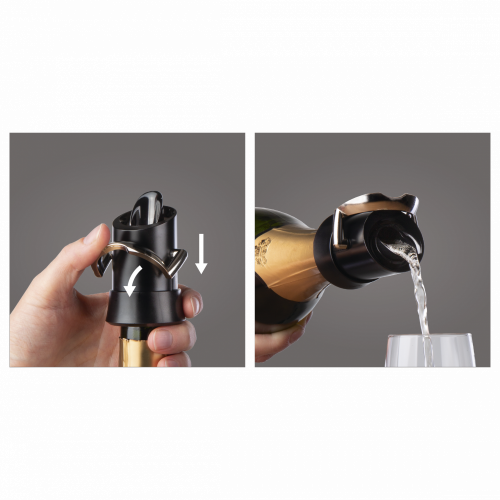Uzávěr a nálevka na šampaňské - 2v1