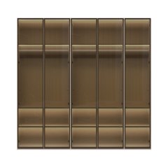 Sestava skříní prosklená OPERA - P5-5AL/OP - Cashmere lak mat