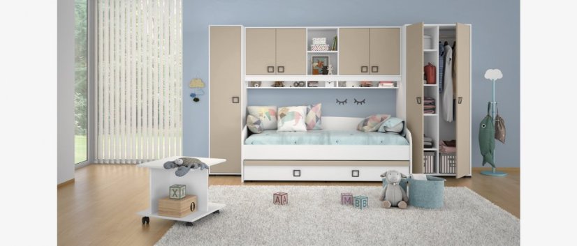 Zásuvka 68 pod postel KIKI - FK68 - bílá/písek