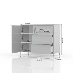 Komoda ONYX - K13/ON antracit lesk/ořech pacific lesk