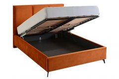 Čalouněná postel s matrací CESTO 180 - oranžová