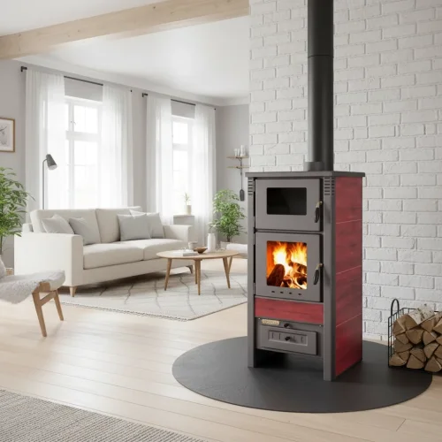 PRO-TERMO Krbová kamna TAURUS CERAMIC - červená
