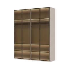 Sestava skříní s rámem prosklená OPERA - P4A-4AL/OP - Cashmere lak mat