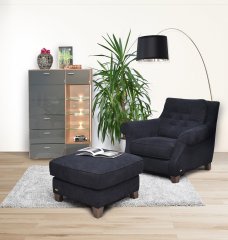 Taburet Riccarda - černý