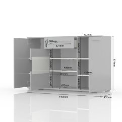 Komoda PIANO K150V-3KS1F/PN bílá lesk