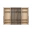 Skříň prosklená s osvětlením RONDO - P7R-3AL/RO - Cashmere lak mat