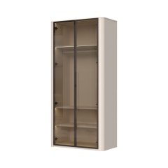 Skříň prosklená RONDO - P2-2AL/RO - Cashmere lak mat