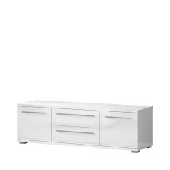 Televizní stolek PIANO TV150-2K2F/PN bílá lesk